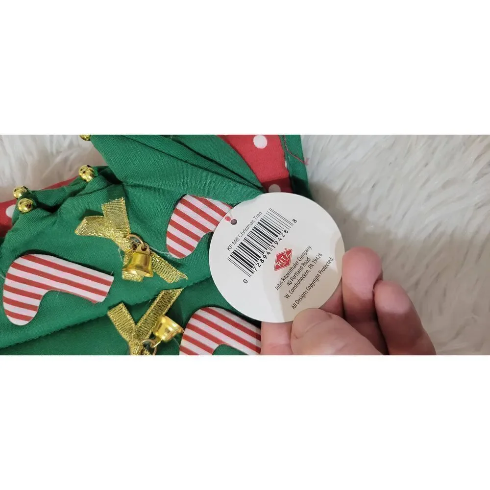Ritz Kitchen Friends Cotton Oven Mitts Christmas Tree New